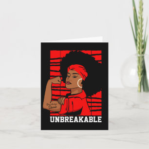 Aneurysm Unbreakable Black Women Awareness Card