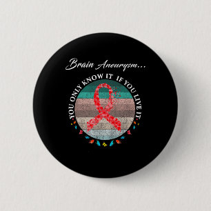 Aneurysm Warrior I'm Fine 1 2 Inch Round Button