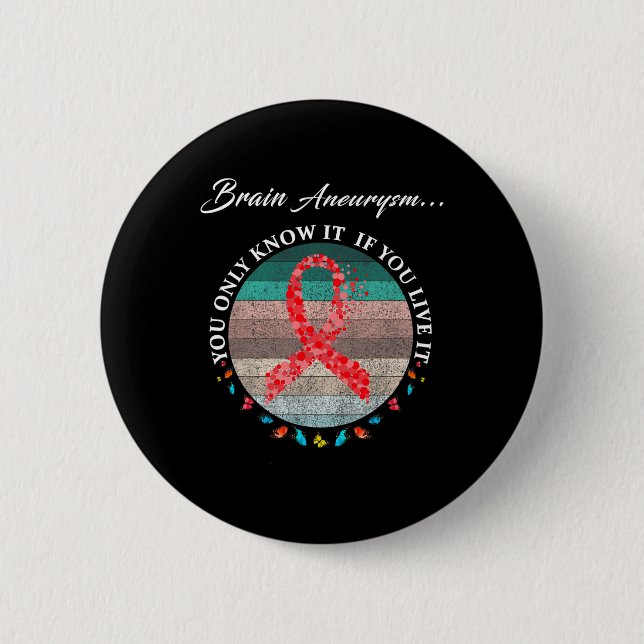 Aneurysm Warrior I'm Fine 1  2 Inch Round Button (Front)