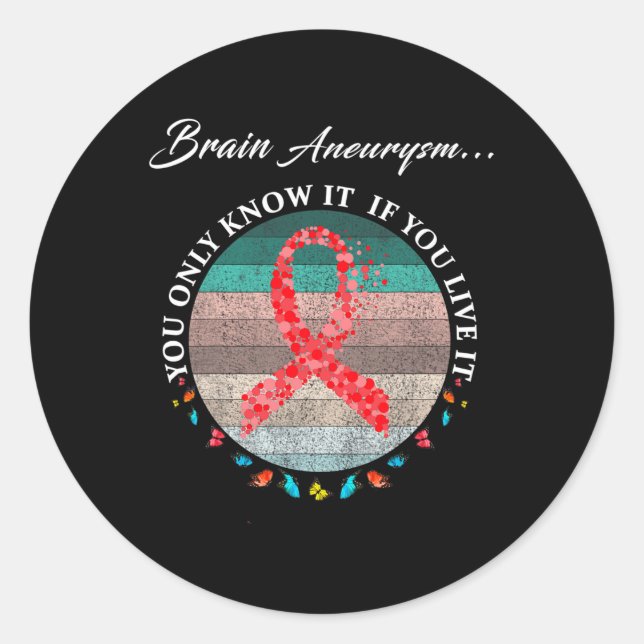 Aneurysm Warrior I'm Fine 1  Classic Round Sticker (Front)