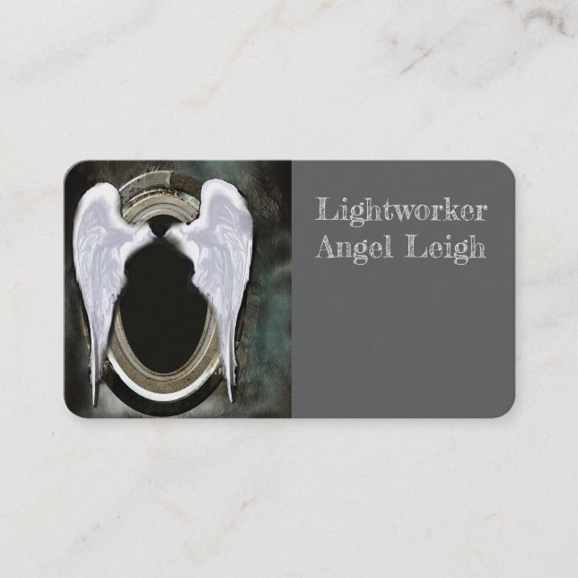 Ange Ailes Lumière, Spirituelle, Reiki, carte de v (Devant)