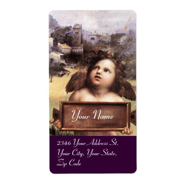 ANGE / Chérubin ailé, violet (Devant)