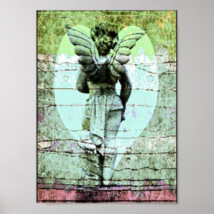 Ange Croix Sainte et affiche Coeur