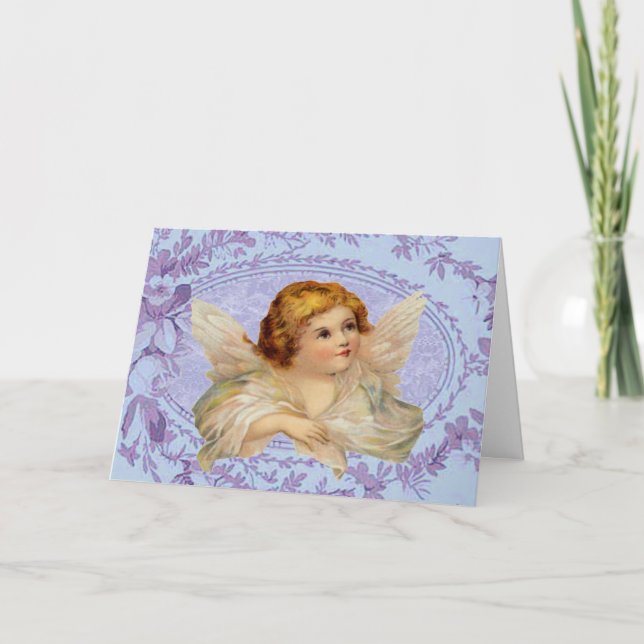 Ange de carte de Pâques de courage (Devant)