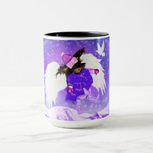 Ange de neige Weenie Chien Mug