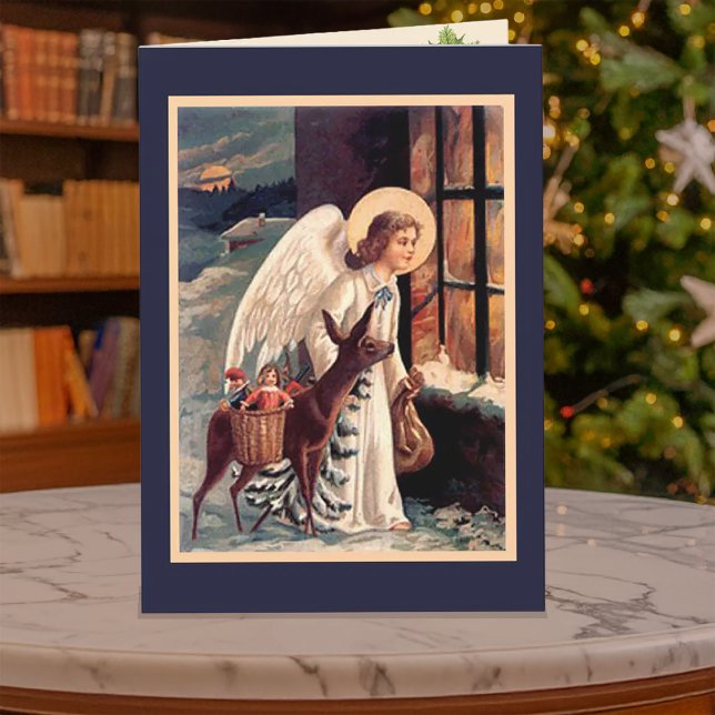 Ange de Noël avec carte de cerf (Créateur téléchargé)