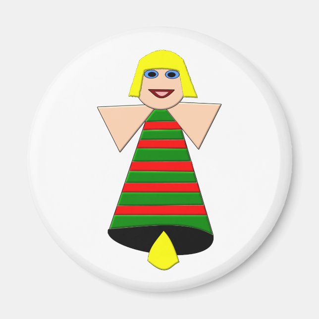 Ange de Noël Bell Magnet (Devant)