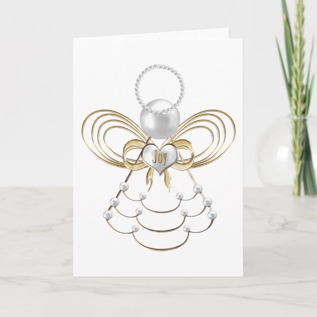 Ange de Noël de carte de joie (Devant)