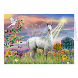 Ange des nuages et lama