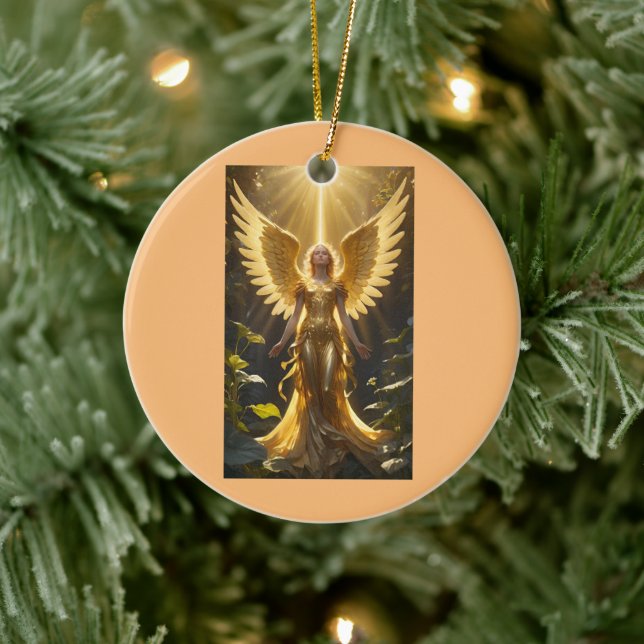 Ange d'or Ornement rond (Arbre)