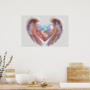 *~* Ange du Coeur brillant ailes AP78 Poster Opal