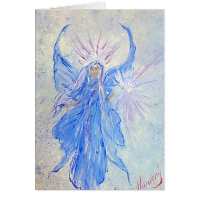 Ange féerique bleu béni de maison (Devant)