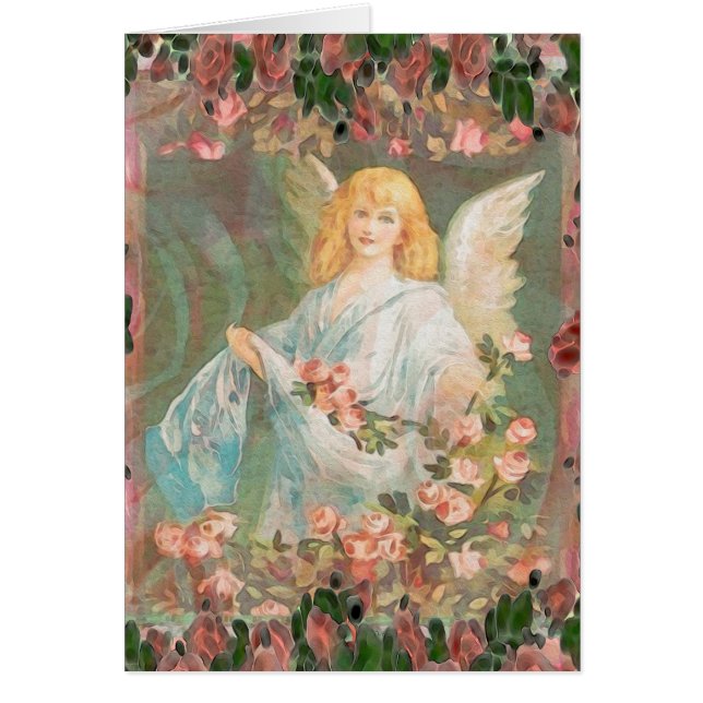 Ange gardien avec les roses roses (Devant)