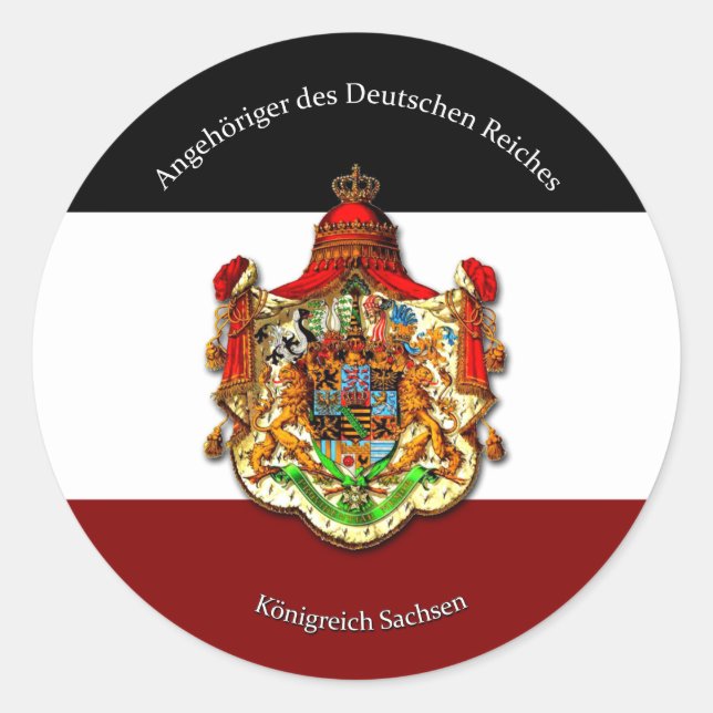 Angehöriger des Deutschen Reiches Classic Round Sticker (Front)