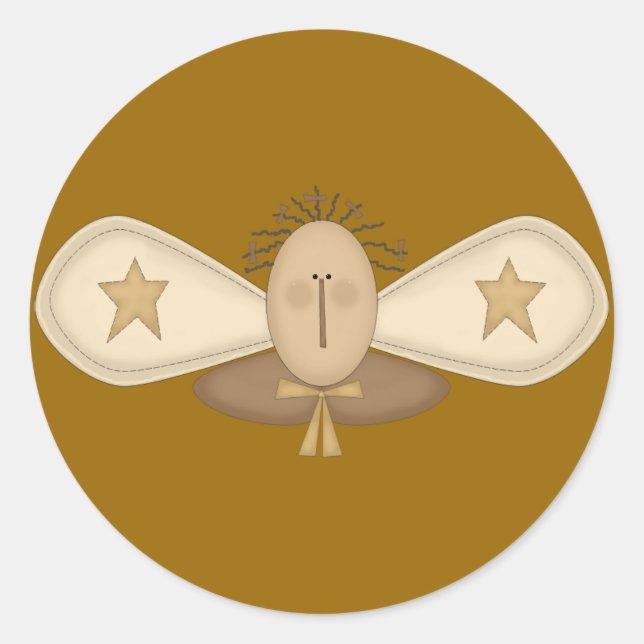 angel7 classic round sticker (Front)