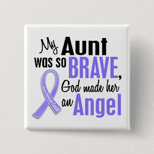 Angel 1 Aunt Stomach Cancer 2 Inch Square Button