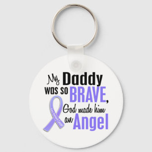 Angel 1 Daddy Stomach Cancer Keychain
