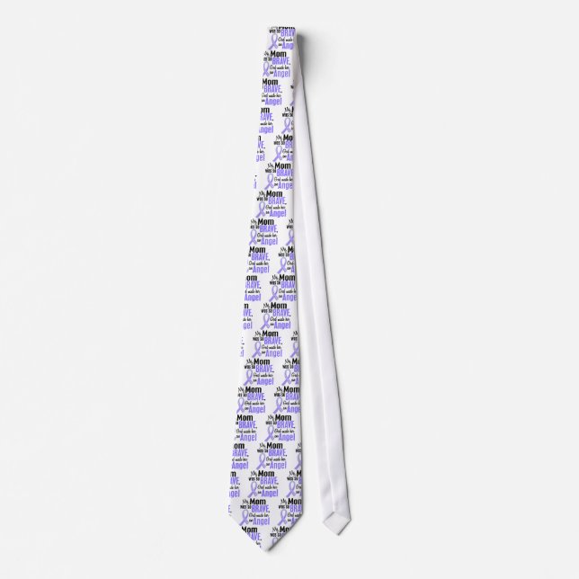 Angel 1 Mom Stomach Cancer Tie (Front)