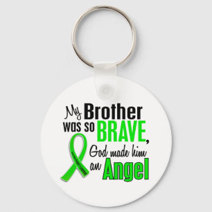 Angel 1 Non-Hodgkins Lymphoma Brother Keychain