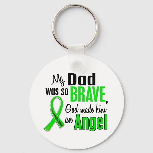 Angel 1 Non-Hodgkin's Lymphoma Dad Keychain (Front)