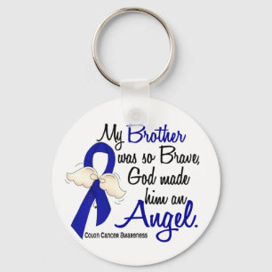 Angel 2 Brother Colon Cancer Keychain