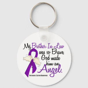 Angel 2 Brother-In-Law Pancreatic Cancer Keychain