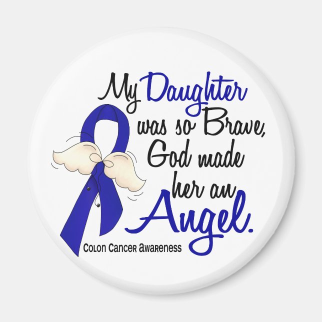 Angel 2 Daughter Colon Cancer Magnet (Front)