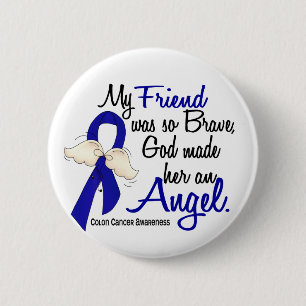 Angel 2 Friend Colon Cancer Inch Round Button