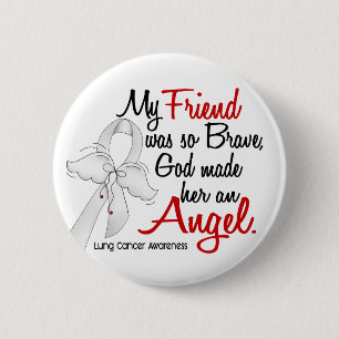 Angel 2 Friend Lung Cancer 2 Inch Round Button