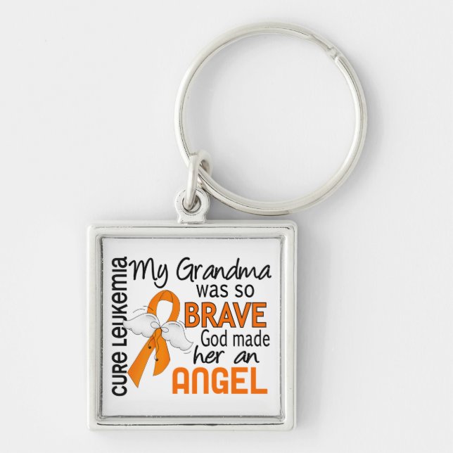 Angel 2 Grandma Leukaemia Keychain (Front)