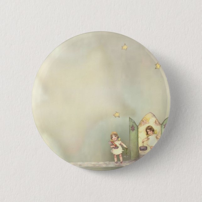 Angel 2 Inch Round Button (Front)