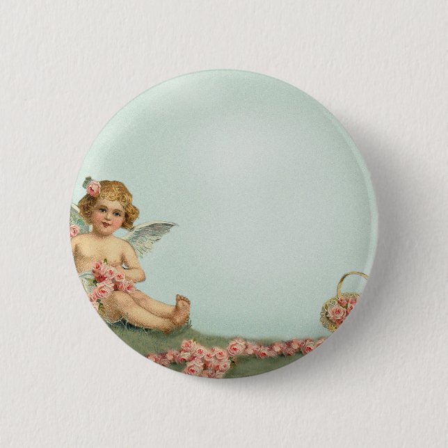 Angel 2 Inch Round Button (Front)