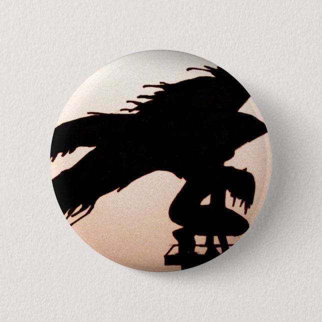 Angel 2 Inch Round Button (Front)