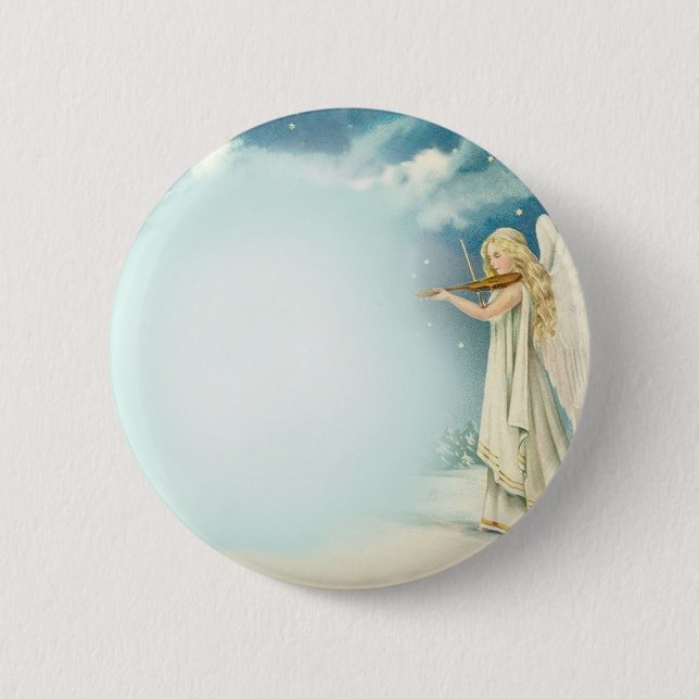 Angel 2 Inch Round Button (Front)