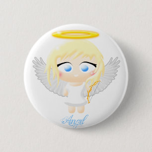 Angel 2 Inch Round Button