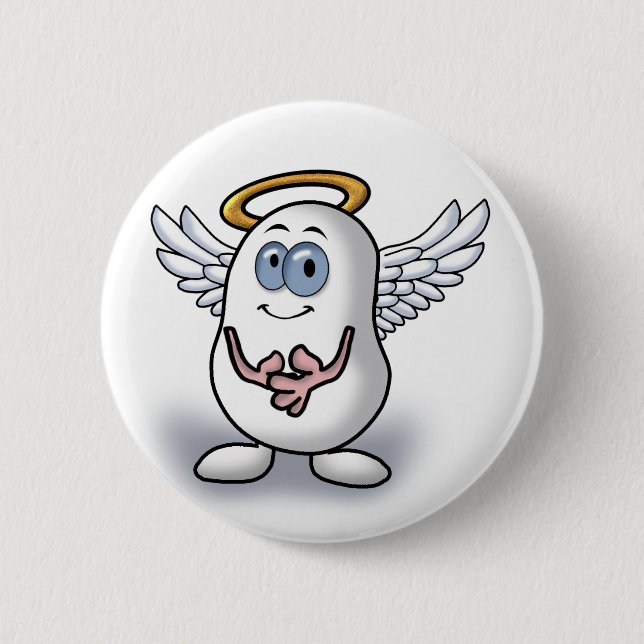 Angel 2 Inch Round Button (Front)