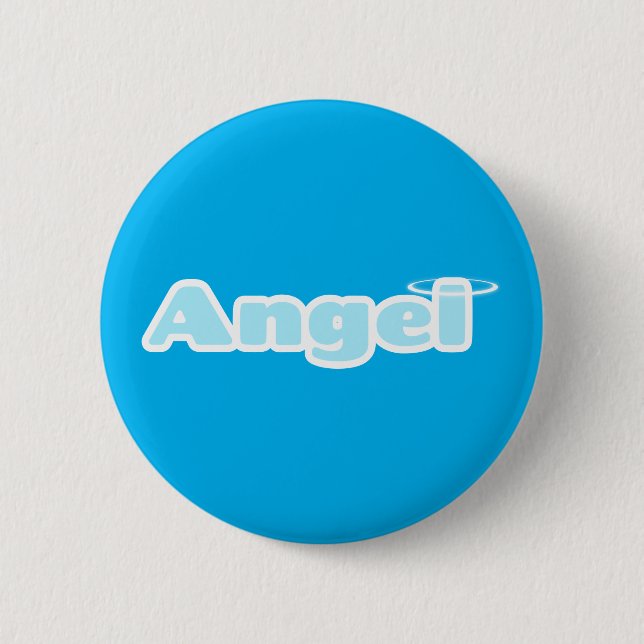 Angel 2 Inch Round Button (Front)