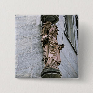 Angel 2 Inch Square Button