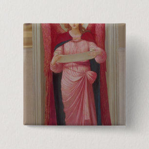 Angel 2 Inch Square Button