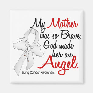 Angel 2 Mother Lung Cancer Magnet