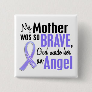 Angel 2 Mother Stomach Cancer Inch Square Button