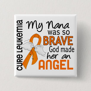 Angel 2 Nana Leukaemia Inch Square Button