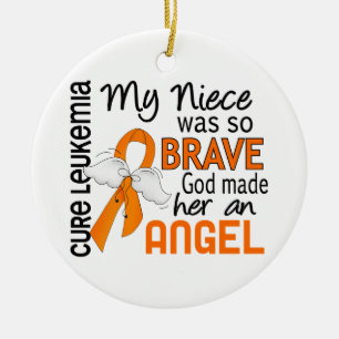 Angel 2 Niece Leukaemia Ceramic Ornament