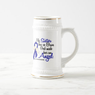 Angel 2 Sister Colon Cancer Beer Stein