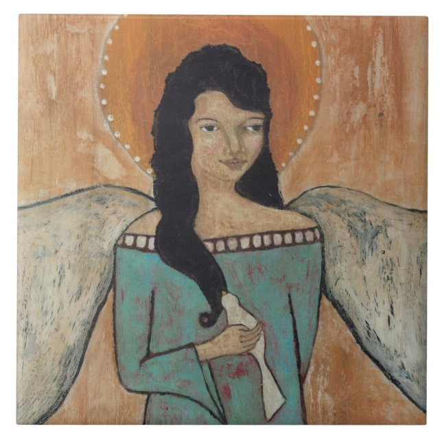 Angel 6" Ceramic Tile (Front)