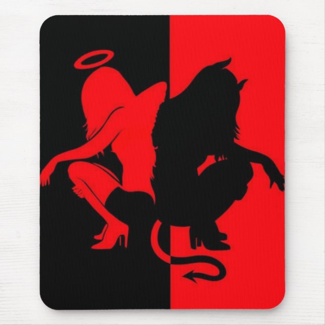 Angel a d devil  mouse pad (Front)