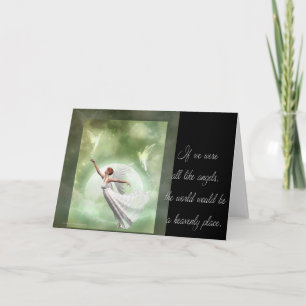 Angel Among Friends Fantasy Quote Card