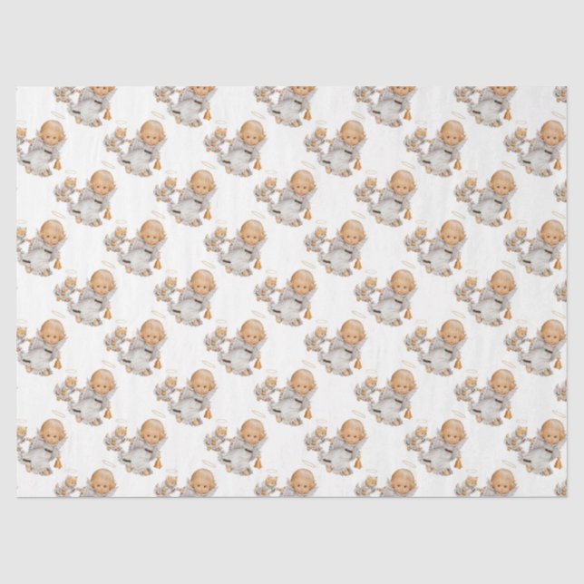 Angel and Angel Kitten Tissue Paper (Front)