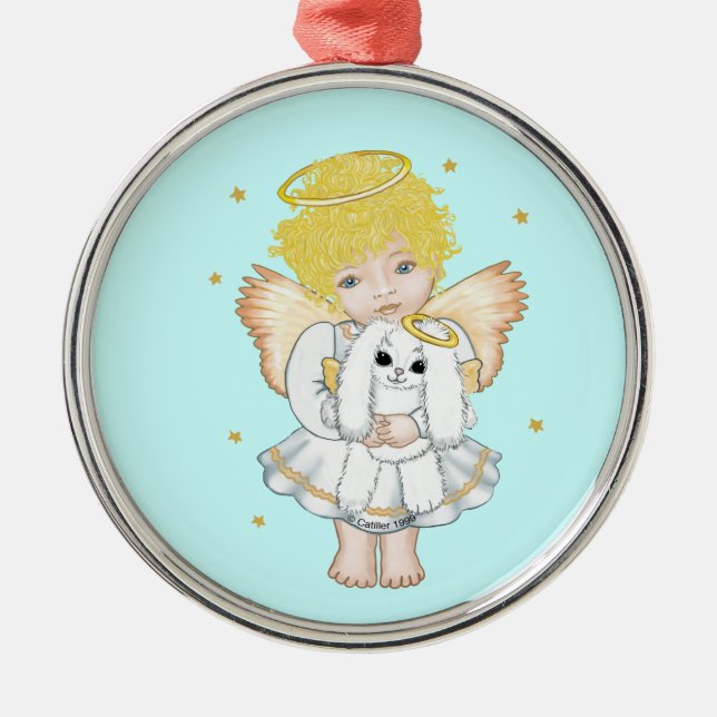 Angel and Bunny Ornament (Front)