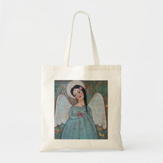 Angel and Butterfly Canvas Tote Bag